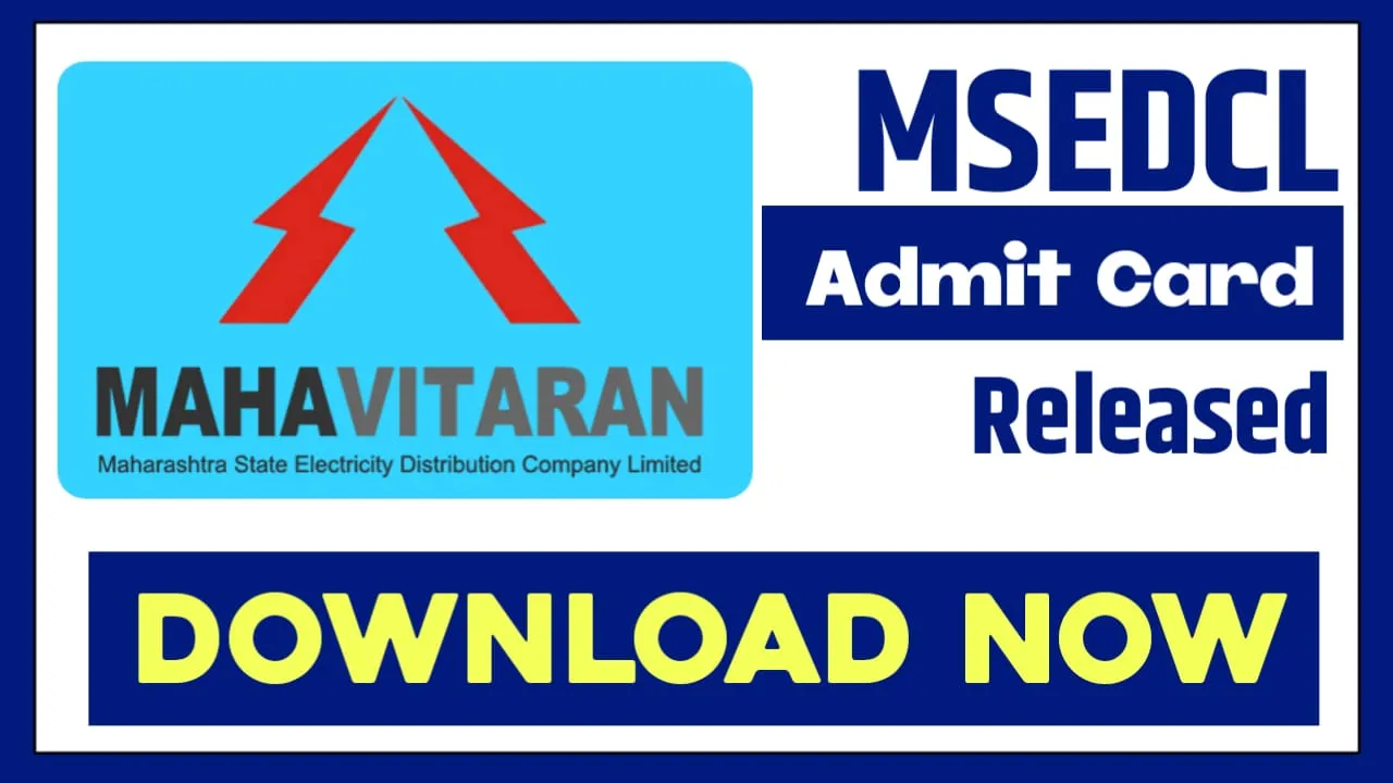 MSEDCL Junior Assistant Admit Card